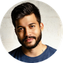 Smiling man portrait used as a customer icon.